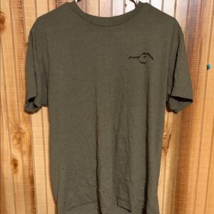 Men's Casual Olive Tee with Subtle Logo